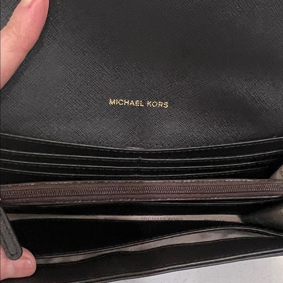 Michael Kors Dark Brown Wallet with Gold Logo - Picture 7 of 13